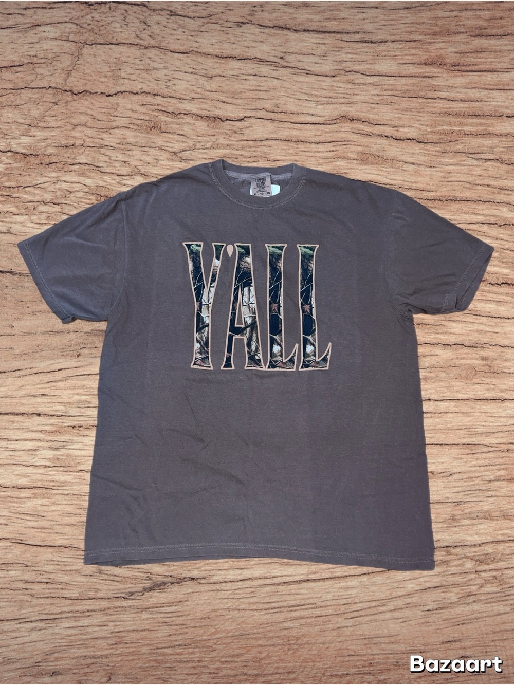 Comfort Colors Brown Camo YALL Puff Shirt